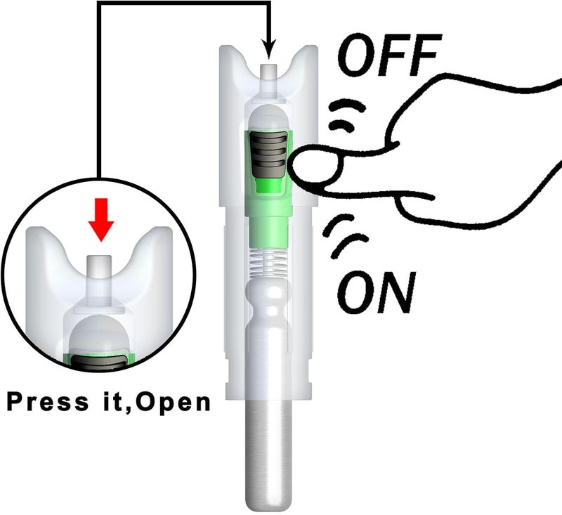 Linpeng 6PCS Crossbow Lighted Nocks for Bolts with .285”/.297”/.300”/.305” Bushings with ON/Off Switch LED Arrow Nocks - Image 2